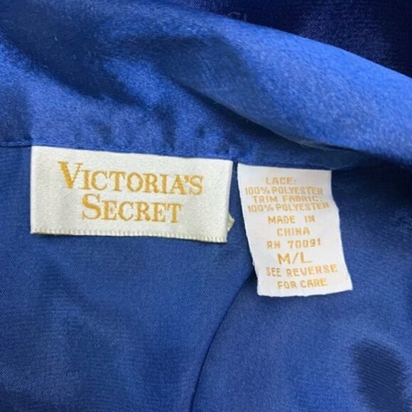 Victoria's Secret Robe M/L Vintage Gold Label Lace Nightgown Retro Collector - Picture 4 of 8